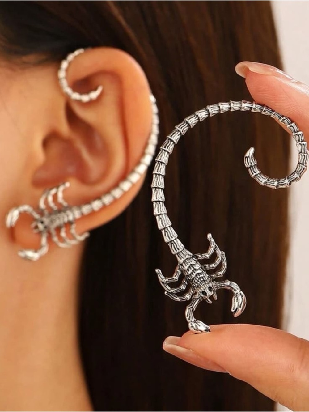 Silver Scorpion Ear Cuff - Women Jewelry